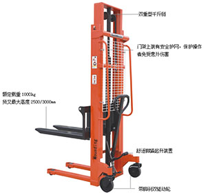 双级门架手动液压堆高车2